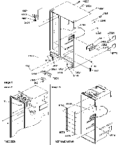 Cabinet Parts Diagram and Parts List for SRDE27S3W-P1190602WW  Amana Refrigerator