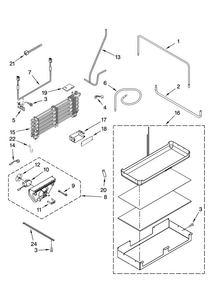 Lower Unit And Tube Parts Diagram and Parts List for JB36SEFXRB00  Jenn-Air Refrigerator