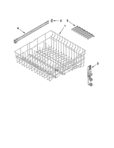 Upper Rack And Track Parts Diagram and Parts List for MDB7759SAB1  Maytag Dishwasher