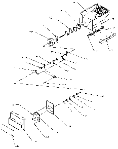 Crushed Ice Bucket Diagram and Parts List for SXD27N-P1162411W  Amana Refrigerator