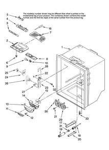 Refrigerator Liner Parts Diagram and Parts List for JBL2088HES13  Jenn-Air Refrigerator