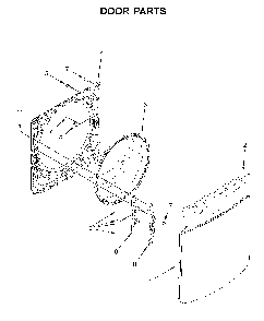 Door parts Diagram and Parts List for MHW6630HC1  Maytag Washer