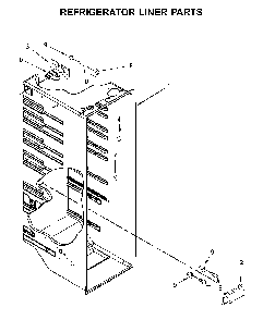 Refrigerator Liner Parts Diagram and Parts List for 1064641173711  Kenmore Refrigerator