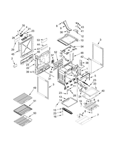 Chassis Parts Diagram and Parts List for JDS1450DP0  Jenn-Air Range
