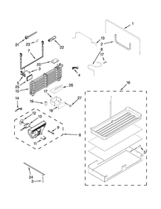 Lower Unit And Tube Parts Diagram and Parts List for JF42NXFXDW05  Jenn-Air Refrigerator