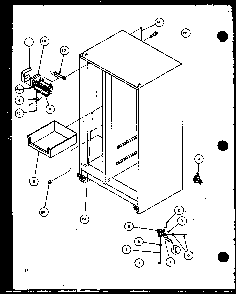 Factory Installed Ice Maker Diagram and Parts List for SZI20ML-P1120101WL  Amana Refrigerator