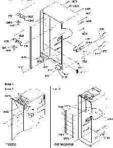 Cabinet Parts Diagram and Parts List for SBI20TPSW-P1190712WW  Amana Refrigerator