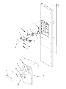 Fz Door And Facade Diagram and Parts List for SK535-2-PSK535062W  Maytag Refrigerator