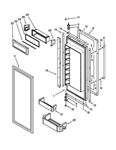Part Location Diagram of WP2307938 Whirlpool RAIL-MULLN