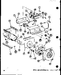 Icemaker/fan, Motor Diagram and Parts List for SRI19GL-P7745504WL  Amana Refrigerator