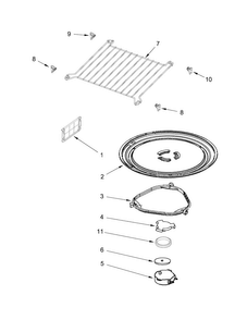 Turntable Parts Diagram and Parts List for MMV4205DB0  Maytag Microwave