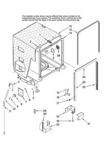 Tub And Frame Parts Diagram and Parts List for MDBH945AWS0  Maytag Dishwasher