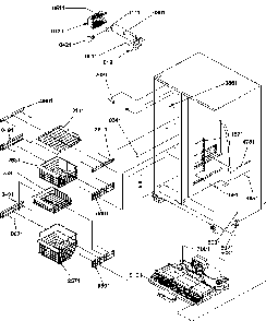Freezer Shelves And Light Diagram and Parts List for SRD27TPSE-P1190313WE  Amana Refrigerator
