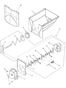 Ice Bucket Assy Diagram and Parts List for XRSS267BB-PXRSS267BB1  Amana Refrigerator
