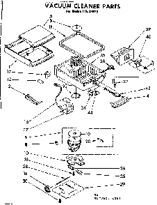Base Assembly Diagram and Parts List for 11622973  Kenmore Canister Vacuum