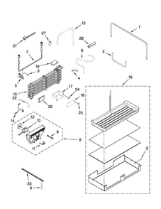 Lower Unit And Tube Parts Diagram and Parts List for JB36NXFXRW02  Jenn-Air Refrigerator
