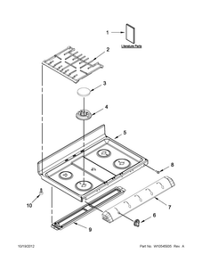 Part Location Diagram of W10324252 Whirlpool CAP-BURNER