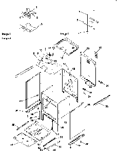 Cabinet Diagram and Parts List for ZRRS6550E P1130652NE Amana Range