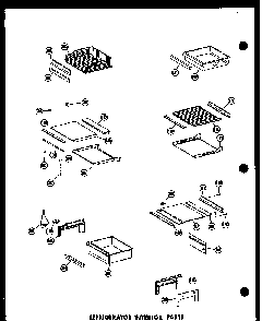 Refrigerator Interior Parts Diagram and Parts List for SRN22N-C-P60201-78WC  Amana Refrigerator