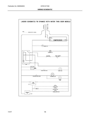 06 - Wiring Schematic Diagram and Parts List for CRTE151TW0  Crosley Refrigerator