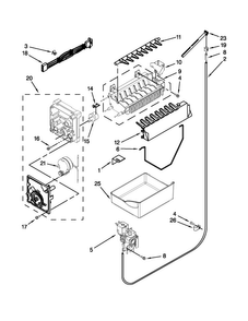 Icemaker Parts Diagram and Parts List for MBR1953YES4  Maytag Refrigerator