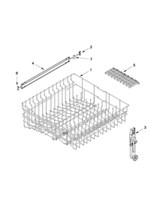 Upper Rack And Track Parts Diagram and Parts List for MDB7749SBB1  Maytag Dishwasher