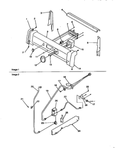 Backguard & Gas Supply Diagram and Parts List for ARG7301W-P1143328NW  Amana Range