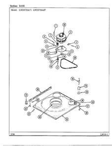 Base Diagram and Parts List for 6750A87  Norge Washer