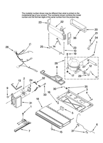 Unit Parts Diagram and Parts List for ABL2527FES12  Amana Refrigerator