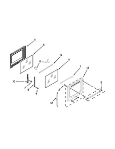 Door Parts Diagram and Parts List for MGR8800DS1  Maytag Range