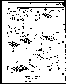 Interior Parts 18 Cu. Ft. Diagram and Parts List for T16N-C-P60236-42WC  Amana Refrigerator