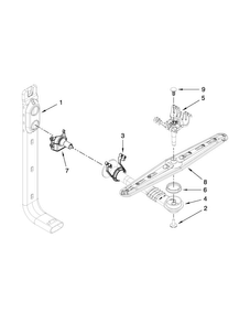 Upper Wash And Rinse Parts Diagram and Parts List for MDC4809PAB2  Maytag Dishwasher