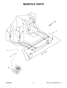 Manifold Parts Diagram and Parts List for JDS1750ML1  Jenn-Air Range