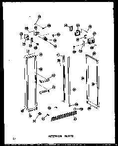 Interior Parts Diagram and Parts List for SRI19W-C-P60340-37WC  Amana Refrigerator
