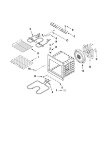 Internal Oven Parts Diagram and Parts List for JJW9627DDS30  Jenn-Air Wall Oven