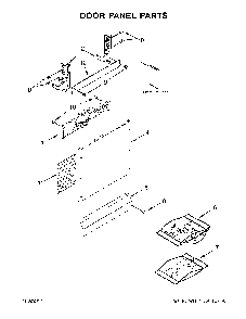 Door Panel Parts Diagram and Parts List for 66512776K315  Kenmore Dishwasher