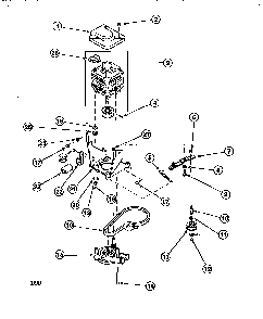 Pump And Idler Assembly Diagram and Parts List for LWA90W PLWA90AW Amana Washer