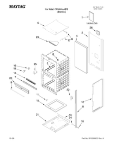 Oven Parts Diagram and Parts List for CWG3600AAS13  Maytag Wall Oven