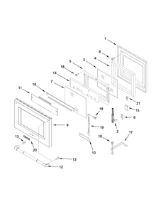Part Location Diagram of W10774099 Whirlpool HINGE-DOOR