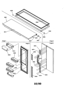 Refrigerator Door Trim Diagram and Parts List for SGD26VW-P1315208WW  Amana Refrigerator