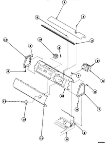 Graphic Panel, Control Mounting Plate And Controls Diagram and Parts List for CW8413W2-PCW8413W2  Crosley Washer