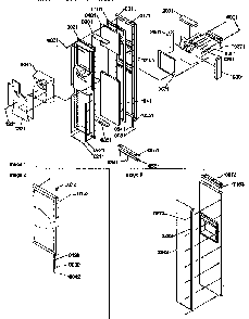 Freezer Door Diagram and Parts List for 57087-P1190815WL  Amana Refrigerator
