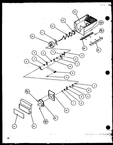 Crushed Ice Bucket Diagram and Parts List for 35541W-P1121709WW  Amana Refrigerator