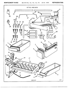 Ice Maker Parts Diagram and Parts List for 2484-42A  Admiral Refrigerator