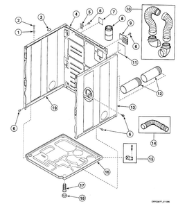 Cabinet Assy Diagram and Parts List for SSE717LF  Speed Queen Dryer