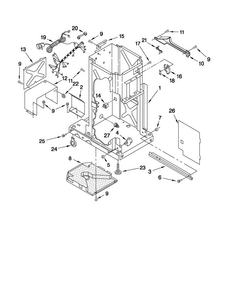 Frame Parts Diagram and Parts List for MTUC7000AWW2  Maytag Trash Compactor