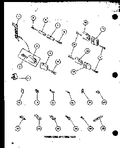 Power Cord Terminals Diagram and Parts List for TGA800 P75752-6W Amana Dryer