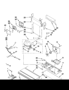 Unit Parts Diagram and Parts List for JFC2290VEP4  Jenn-Air Refrigerator