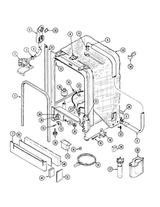 Tub Diagram and Parts List for JDB3010AWB  Jenn-Air Dishwasher