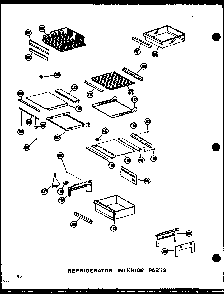 Refrigerator Interior Parts Diagram and Parts List for SRI19W-AG-P60340-24WG  Amana Refrigerator